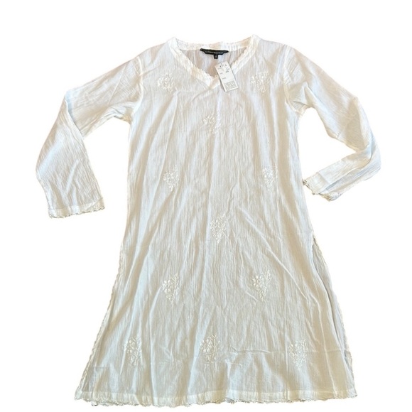 KARMA HIGHWAY , One size beach cover . Sheer ,embroidered,NWT, PTP 19 “ Med,Sm - Picture 2 of 13